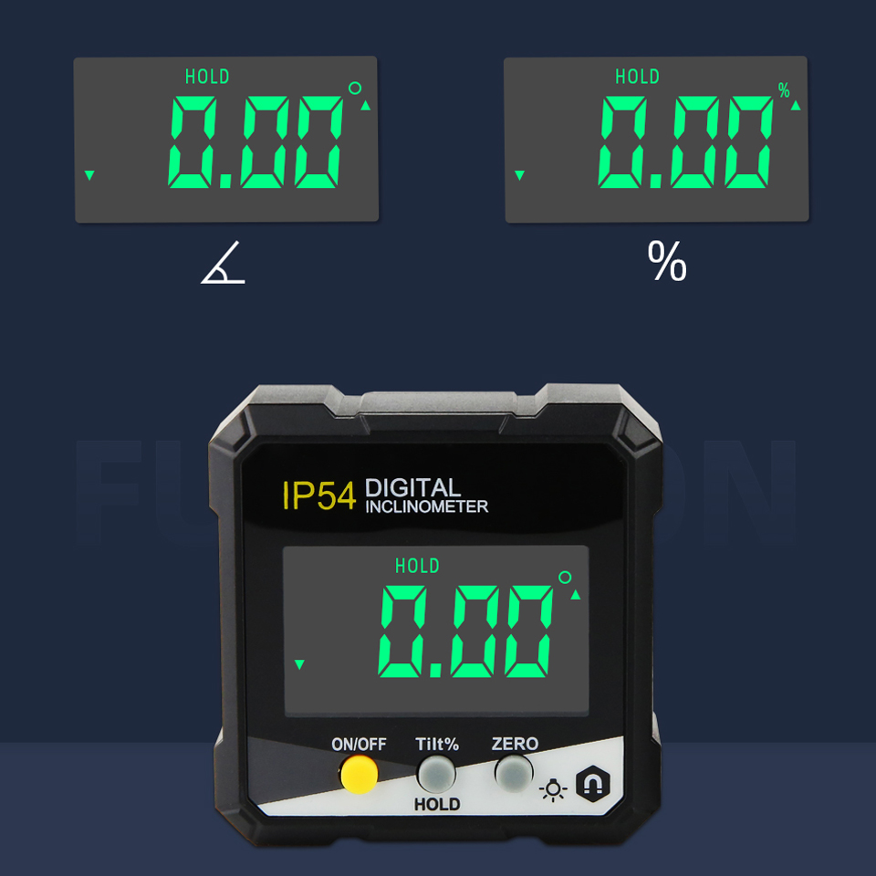 Digital lutningsmätare vinkelgradskiva 360 grader mini elektronisk gradskiva vinkelfinnare mätare mätverktyg vattenpasslåda