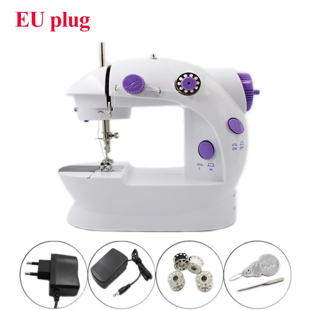 Draagbare Electrec Naaimachine Set Steek Naaien Handwerken Cordless Kleding Stoffen Led Handheld Naaimachines: EU Plug