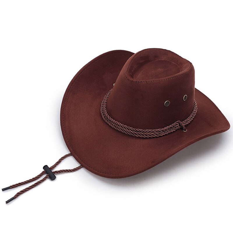 Sun Hat Faux Leather Cowboy Hat Men and Women Travel Caps Western Hats Chapeu Cowboy 9 colors: red coffee color