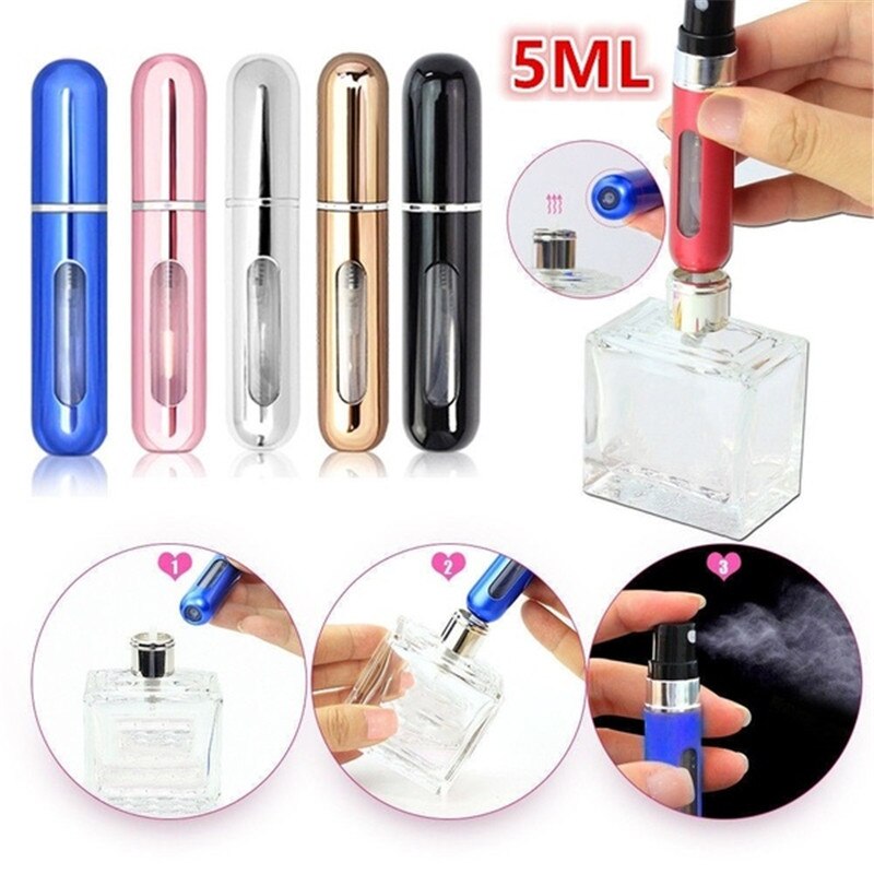 5 Ml Lege Navulbare Parfum Verstuiver Fles Met Spray Scent Pomp Cosmetische Containers Spray Verstuiver Fles Voor Reizen