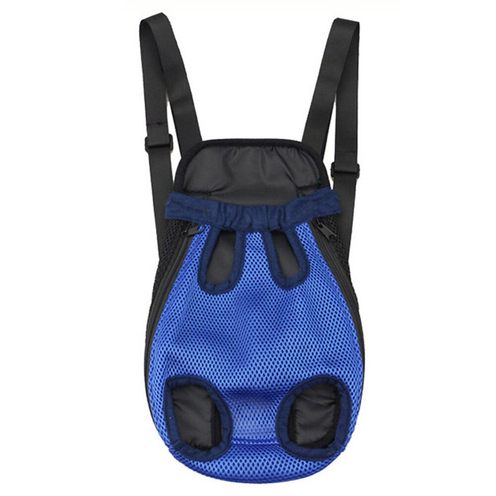 80% Sales! Pet Carrier Backpack Adjustable Front Cat Dog Legs Tail Out Chest Travel Bag: Dark Blue / S