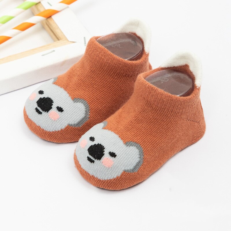 Sprinbaby Anti Slip Vloer Sok Schoenen Zomer Herfst Baby Meisjes Sokjes Pasgeboren Cartoon Baby Sokken Baby Kids Jongen Thuis sokken: orange / 0-1Years