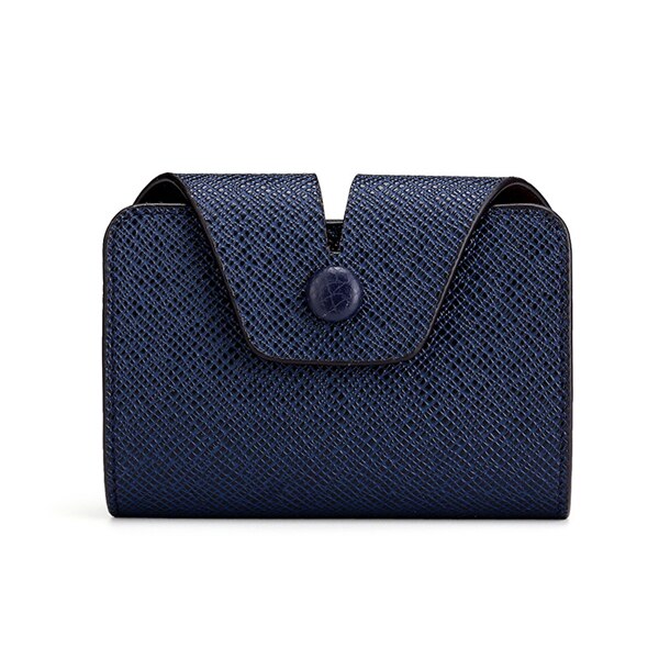 Purdored 1pc titular do cartão de visita de couro titular do cartão de visita unisex caso de cartão de crédito id de banco para moeda bolsa: type 2 navy