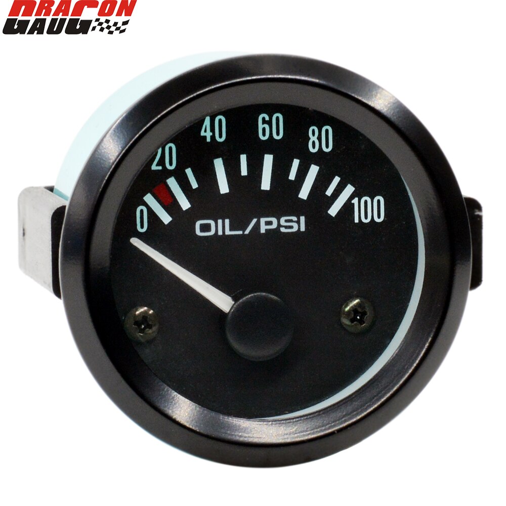 Dragon General 52mm Auto Car Modification 12v Automobile Oil Pressure Gauge 0-120 Psi Press Meter Pods