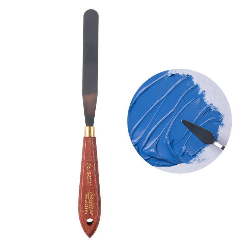 Espátula de artista, cuchillo de paleta, juego de cuchillos de pintura, raspador de mezcla de pintura, cuchillo de paleta de acero inoxidable, espátula artística de pintura: Lavanda