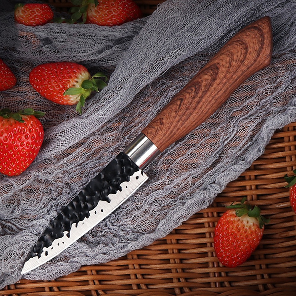 Köksknivar fruktkniv kockknivar japansk högkolhaltig rostfritt stål imitation damaskus mönsterkniv