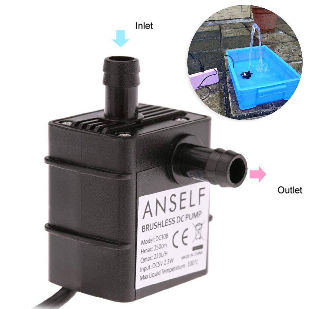 USB Pump DC 5V 220L/H Ultra-quiet Waterproof Submersible Circulating Pump Low Rate Brushless Pump Mini Submersible Water Pump