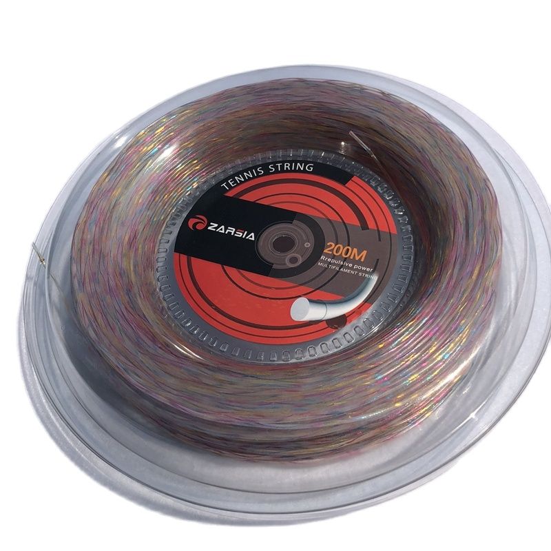 ZARSIA 200m Big Reel sintetico flash nylon morbido spinning Rainbow tennis string