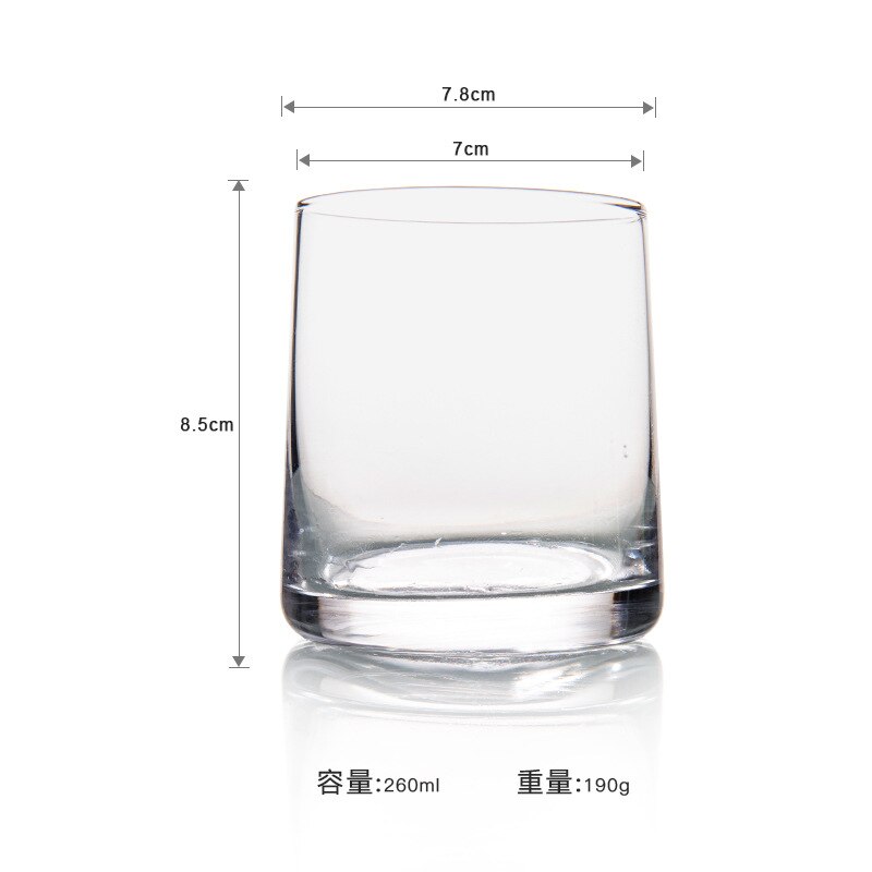 Koffie Glas Phnom Penh Transparante Ins Whiskey Glas Creatieve Glas Huishoudelijke Bier Sap Cocktail Wijnglas Kawaii Cup: Transparent cup / 260ml-2pc