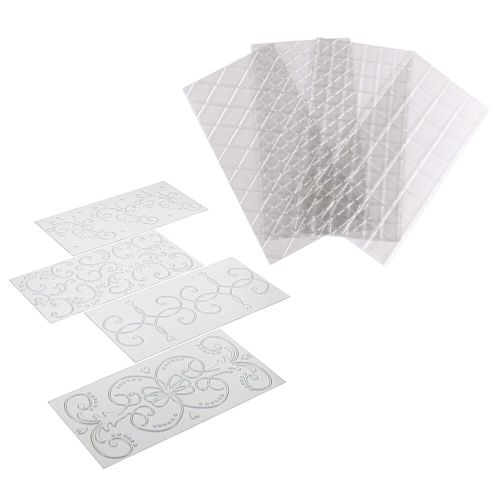 8pcs Cake Printing Template DIY Cake Stencil Template (Transparent)