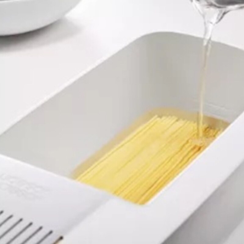 Heat Resistant Pasta Steamer Spaghetti Noodle Cooker for Dorms Kitchens Offices Microwave Pasta Cooker with Strainer O15 21