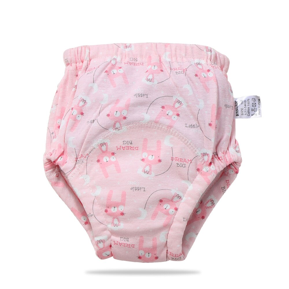 1Pc Baby Diapers Reusable Cloth Nappies Waterproof Child Boys Girls Cotton Training Pants Washable Underwear Cloth Diapers: Rabbit / M(90cm)