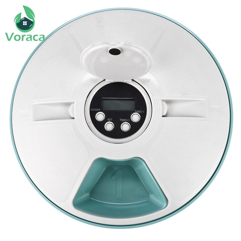 Automatic Pet Feeder Auto Timed Feeder Electric Timing Feeder 6 Meals Cat Dog Dry Food Dispenser 24 Hours Timer Pet Supplies