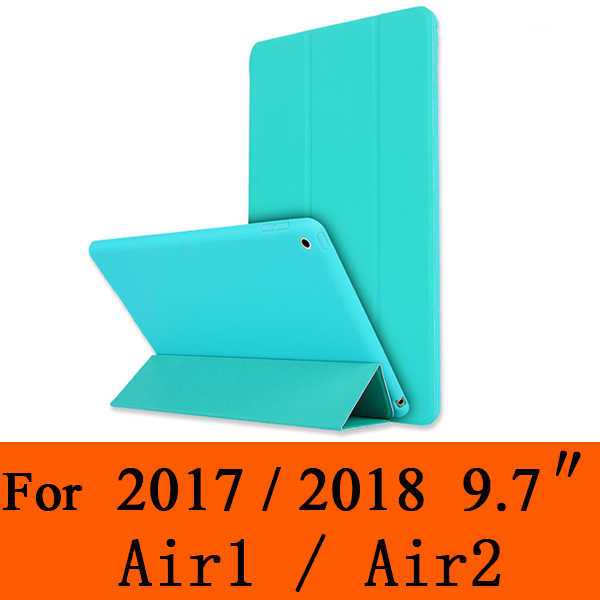 Rovtop Case Cover For iPad 9.7 Air 2 Air 1 Pro 10.5 Case Silicone Soft Leather Smart Case Cover for Generation Funda: Mint Green 9.7inch