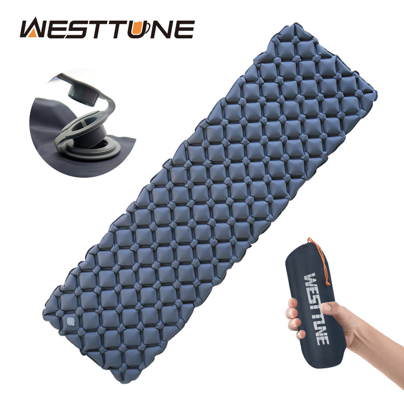 Karimata robić spania na zewnątrz kemping nadmuchiwany materac Ultralekka poduszka powietrzna mata podróżna składane łóżko bez zagłówka robić podróży piesze wycieczki