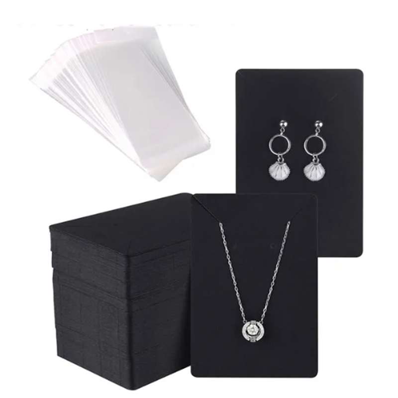 50pcs paper 6x9cm pendants, necklaces, earrings, small accessories packaging: S / YELLOW