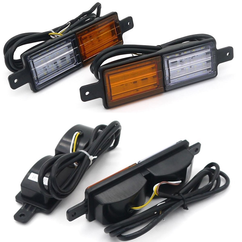 Indicador de posición delantera para coche, luz led de 30 LEDs, indicador lateral de camión, lámpara de color blanco ámbar, resistente al agua, 12/24V, para SUZUKI, 2 uds.