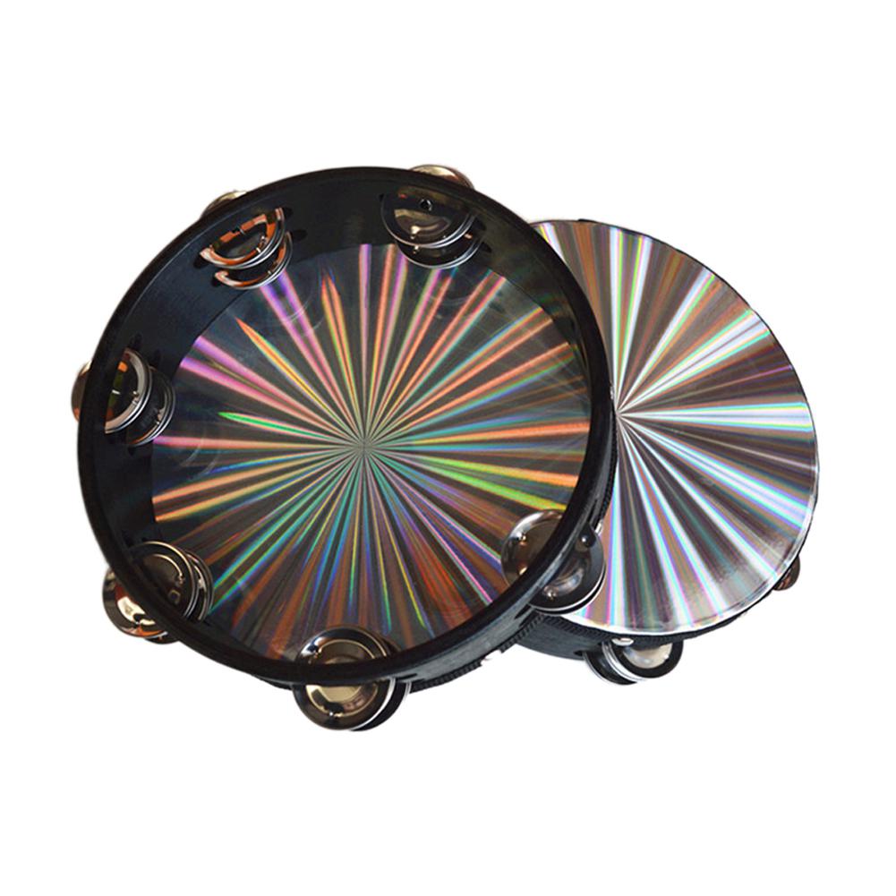 IRIN 8 Cal drewniany tamburyn dzwonek ręczny bęben ręczny odblaskowa głowa instrument perkusyjny Orff zabawka tańcząca śpiewająca akompaniament