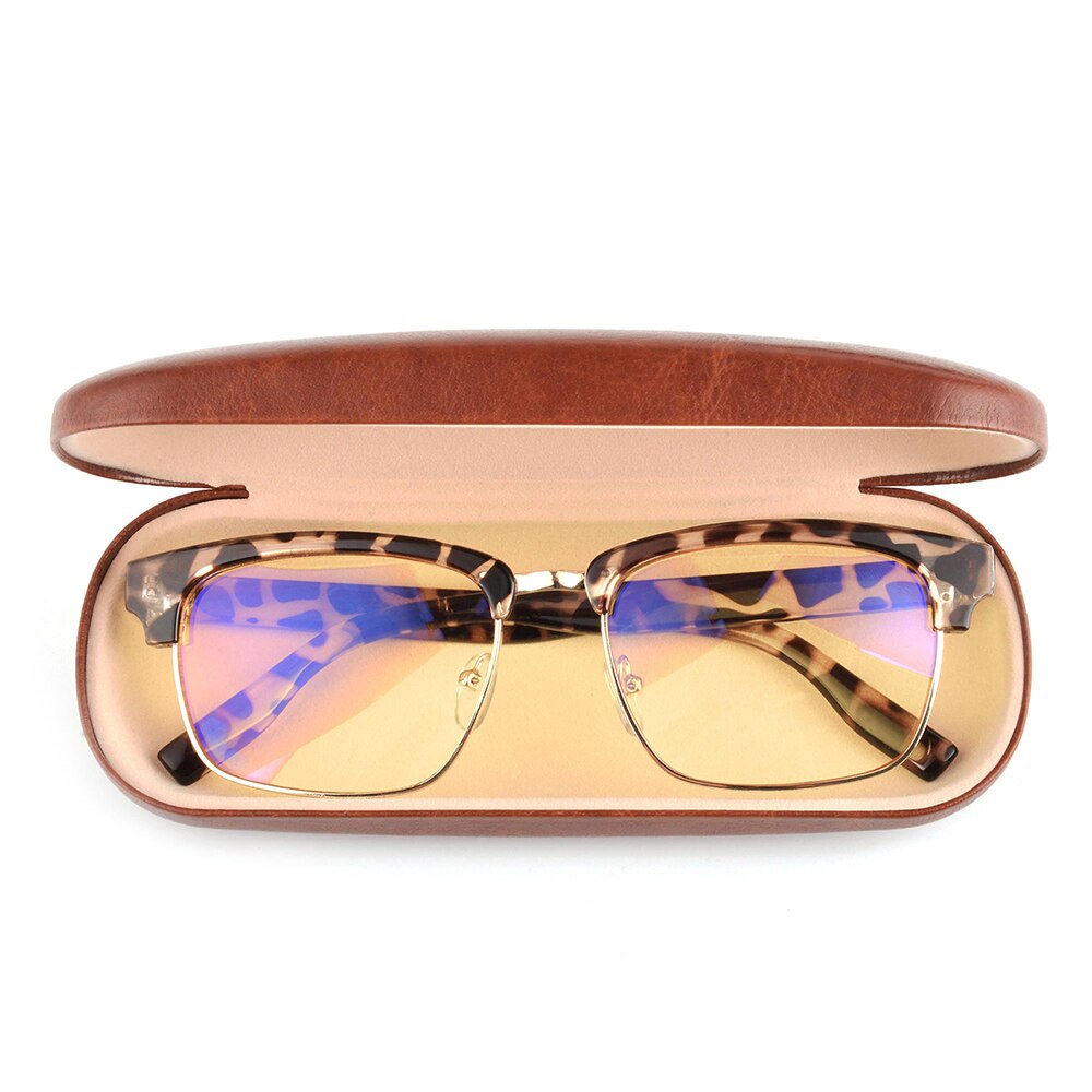 Gudzws Vision Blue Light Shield Computer Cellphone Glasses Anti Blue Light 100% UV Protection Classic Rectangle Plastic Frame Yellow Lens