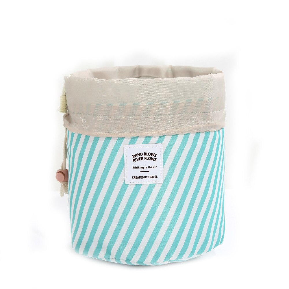 Vrouwen Cosmetische Zak Kleur Cilinder Trekkoord Barrel Reizen Cosmetische Trekkoord Make Organizer Opslag Toilettas Bag31: B