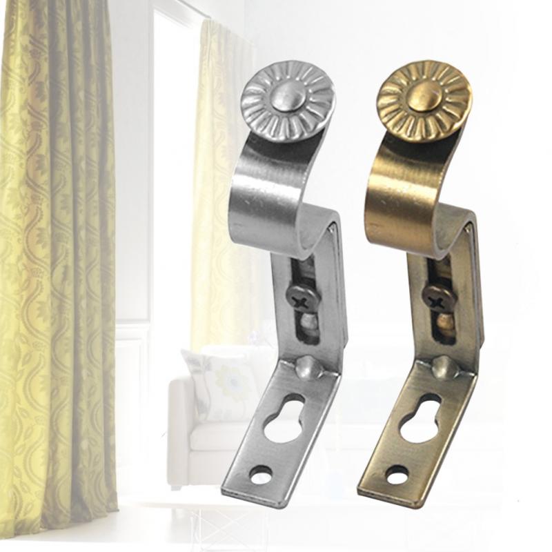 Modern Iron Hardware Holder Durable Home Practical With Screws Fixed Easy Install Support Window-Dressing Curtain Rod Bracket