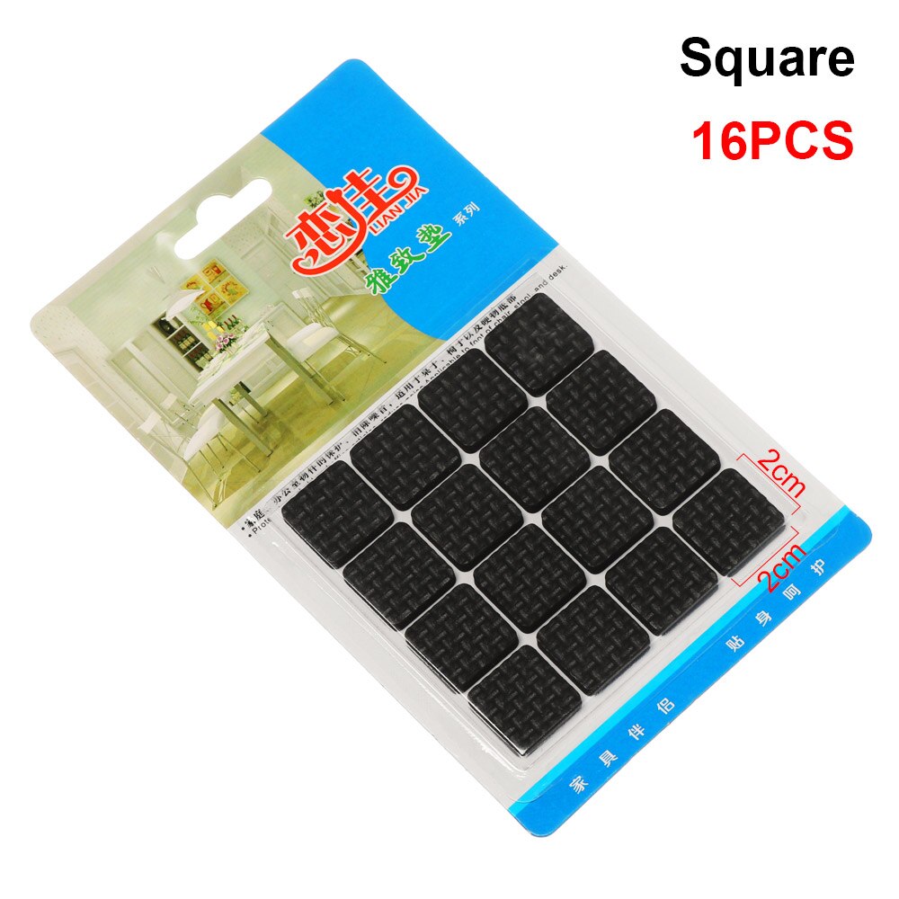 1 vel geometrische vorm zachte verdikking meubelpootbeschermers zelfklevend anti-geluid antislipmat vloerbeschermer stoelbevestigingen: 1