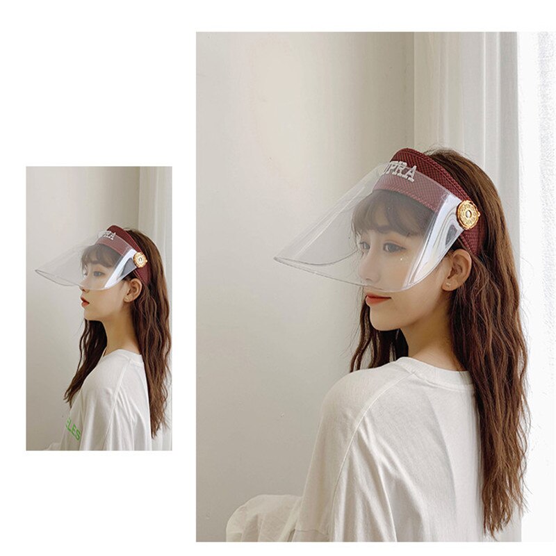 Cooking Cleaning Protective Face Shield Clear Visor Flip Up Transparent Mask Anti Elastic Band Full Face Cover