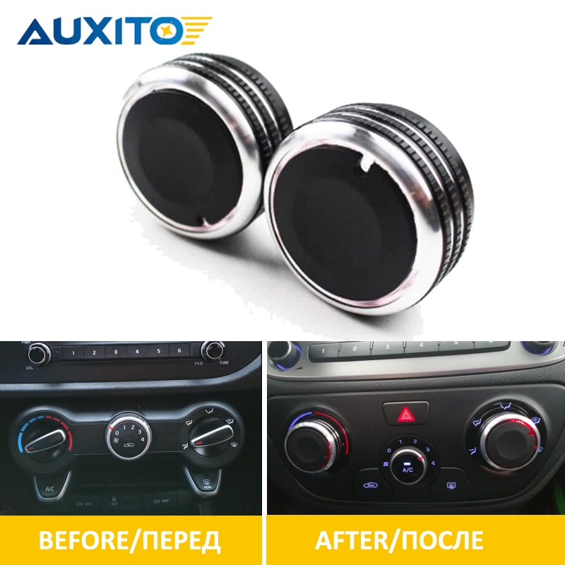 2Pcs Car Interior Accessories for Kia Rio K2 KX Cross Air Conditioning Knob Cover Heat Control Switch