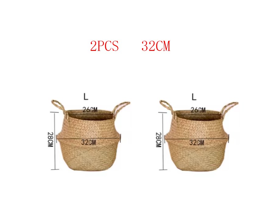 Algen-Weidenkorb, Rattan, hängender Blumentopf, Aufbewahrung von schmutzigen Kleidung, WF1015
