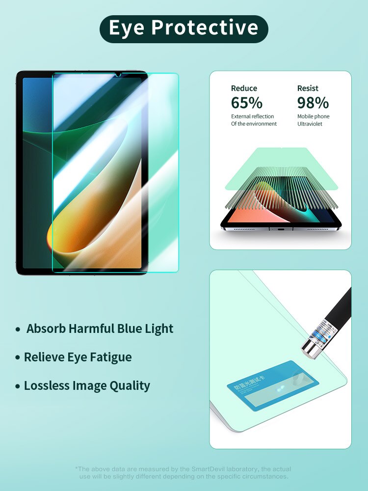 SmartDevil Tempered Glass for Xiaomi Mi Pad 5 5 Pro 11 inch Tablet Glass 9H Screen Protector HD Anti Blue Light Protective Film
