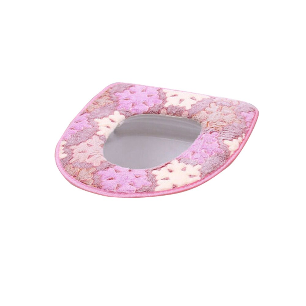1pc mykt dårlig toalettsete nærmestool vaskbar varmere matt dekkepute pute dårlig toalett toalettsete toalett toalettsete: Rosa