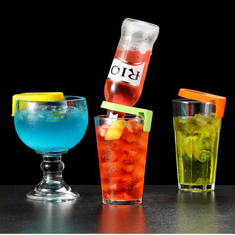 8 pieces Bottle Buckle Beer Cocktail Snap Bar Drink Clips Bottle Holders wine bar kitchen accessories ABS 8 Colors