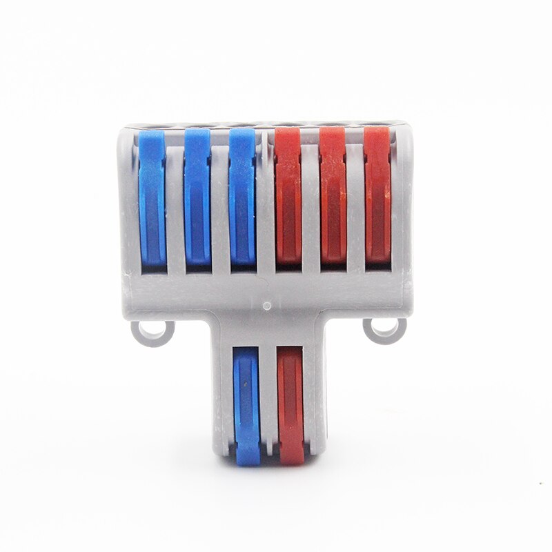 Cable Connector 2 Into 4/6 Splitter Cable Terminal Compact Wire Connector Screw Fixed Connector 2 in 4 Out / 6 Out 32A RUOXI