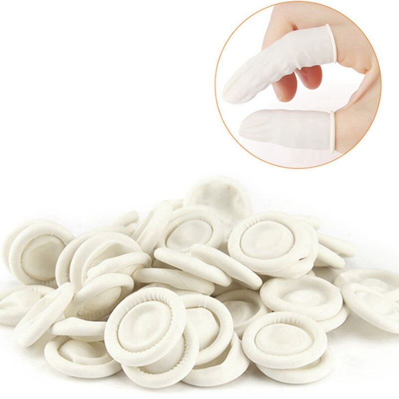 500 Stuks Wegwerp Latex Vinger Cover Set Vingertop Beschermende Film Handschoenen