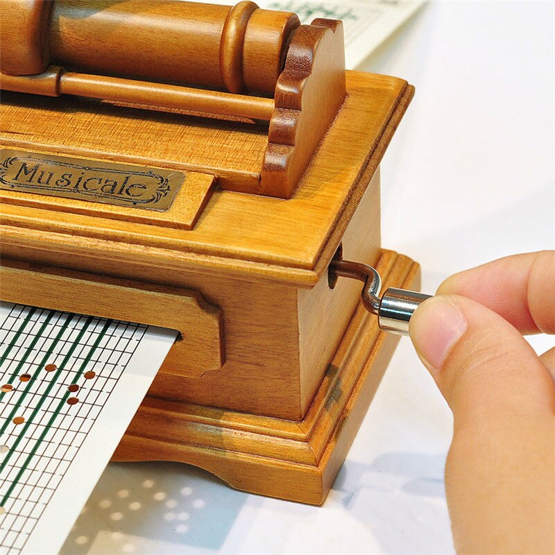 Caja Musical de madera para hacer música, fonógrafo Vintage