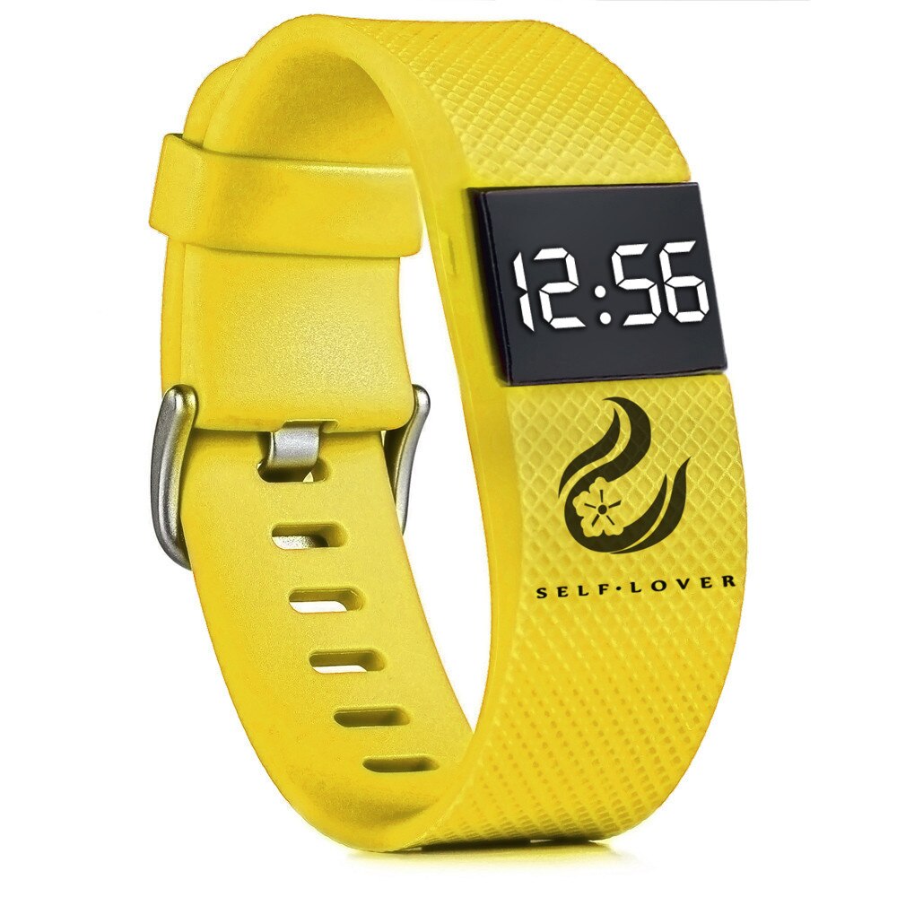 Unisex Horloges Digitale Led Display Sport Horloges Siliconen Band Horloges Mannen Vrouwen Universal Wrist Klok Reloj Hombre Homme: Yellow 