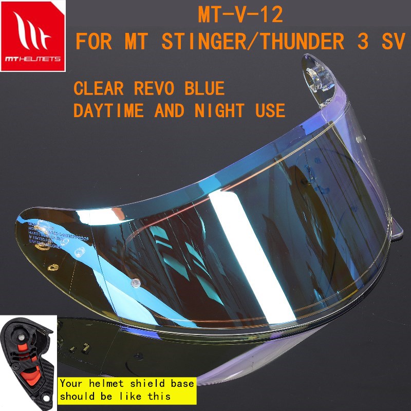 MT Helmet visor replacement wind shield for MT THUNDER 3 SV STINGER helmet original MT equipments: Gold