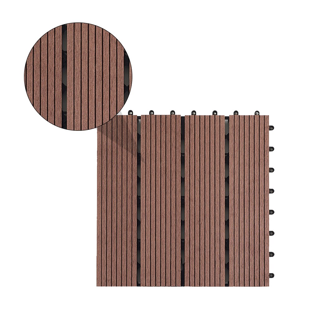 1PC draussen Holz Kunststoff Boden Wasserdicht Spleißen Boden für draussen Garten Balkon Hof