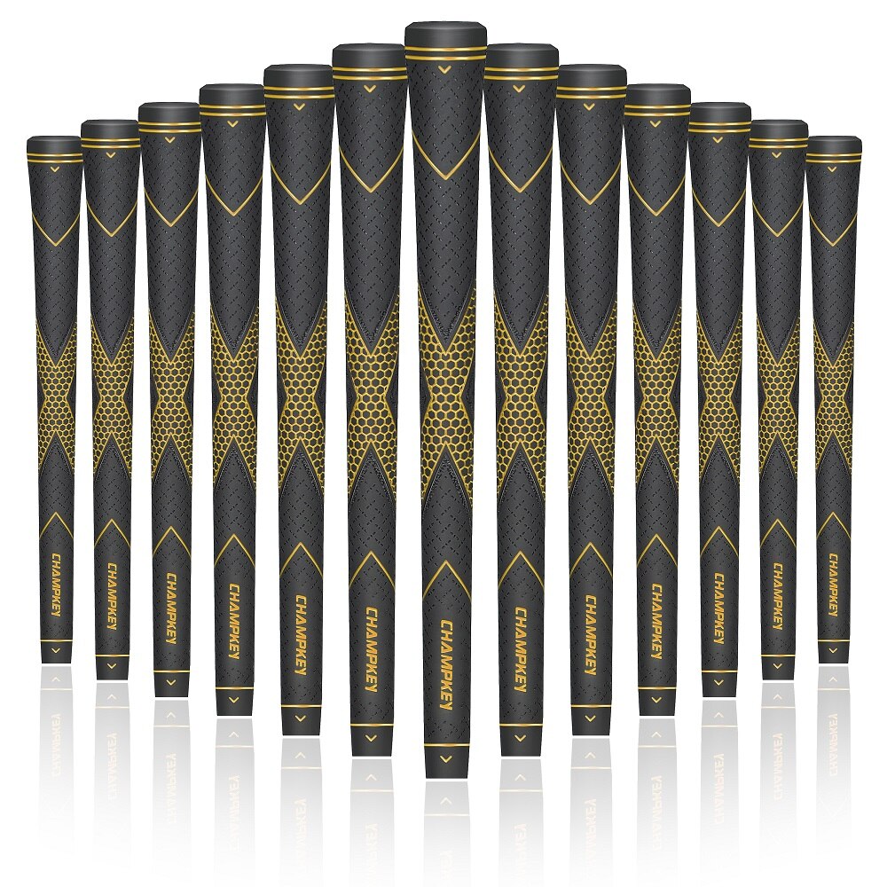 Champkey Traction-X Rubber Golf Grips 9PCS/Set Standard Color Mixed Golf Club Grips