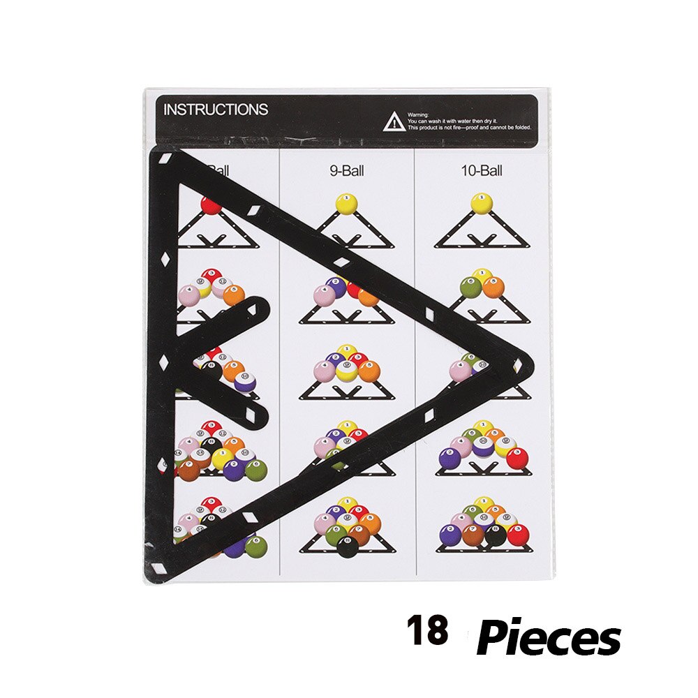 Kick-off Film Billiard Magic Rack 6pcs Nanomaterial Triangle Ball Holder Sheet Black For 8 9 10 Ball Paper Billiard Accessories: 3pack ( 18 pcs )B