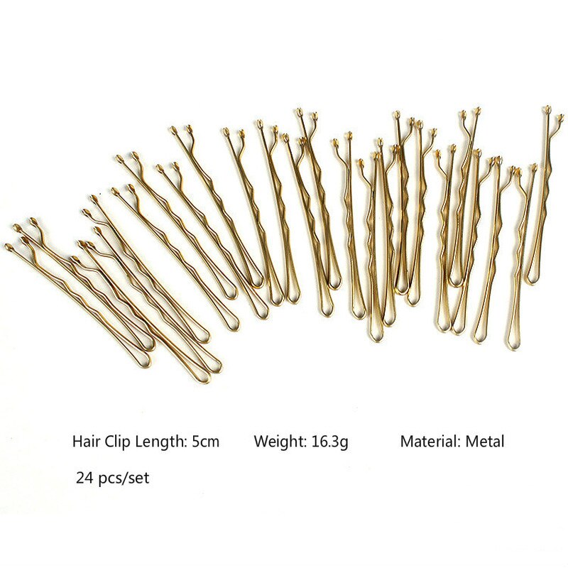 Pinzas para el pelo para niña y mujer, horquillas rizadas onduladas, accesorios para el cabello, 24 unids/set por Set