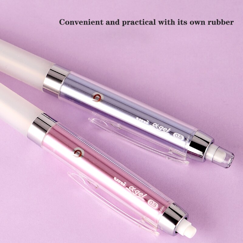 Une pièce Uni M5-858GG Alpha Gel Kuru Toga Rotation automatique de plomb avec Super poignée crayon mécanique-0.5mm