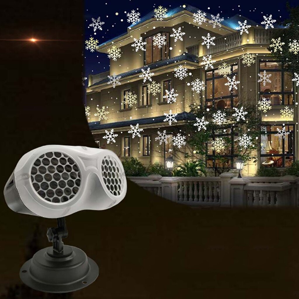 Christmas LED Snow Moving Projector Fairy Light Lamp Outdoor Decor