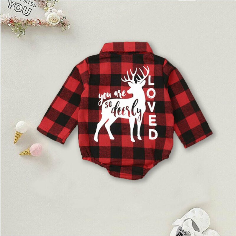 Brand Xmas Pasgeboren Kids Baby Meisje Jongen Kerst Elanden Romper Lange Mouw Jumpsuit Outfits Kleding T-shirt