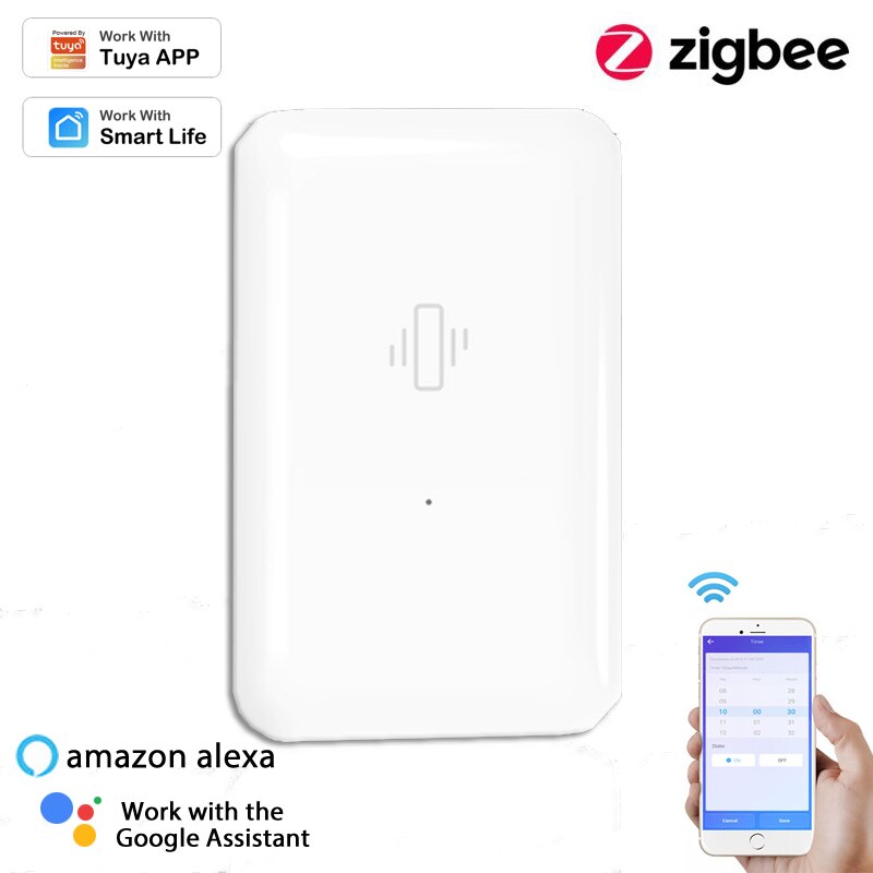 Tuya Zigbee3.0 Home Smart Anti-theft Vibration Sensor Mobile Phone Remote Control Compatible With Alexa Google Home