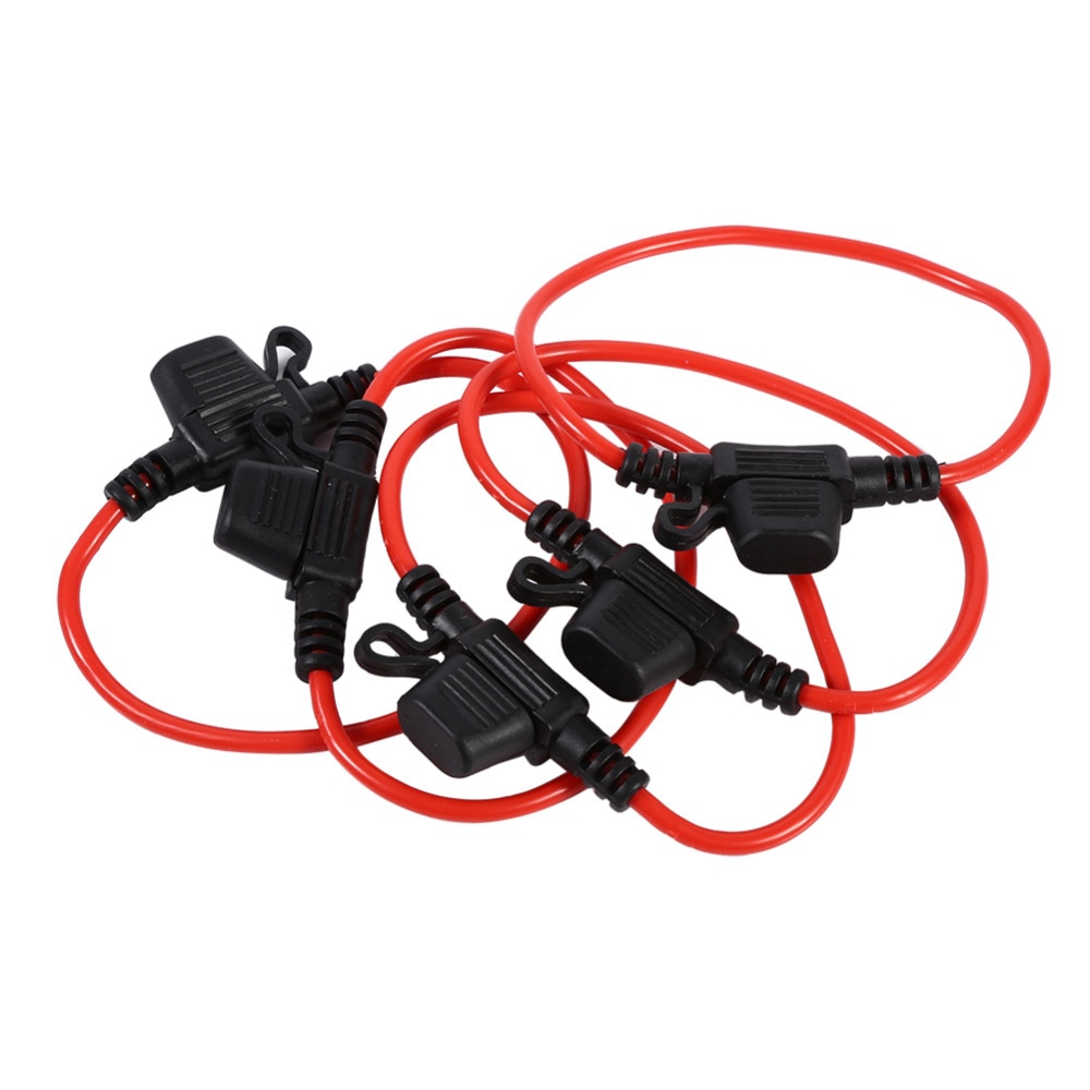 30A 5pcs Waterproof Proof Power Socket In Line Fuse Holders With 12V 30A Blade Fuse Car Replacement Fuses car accessories