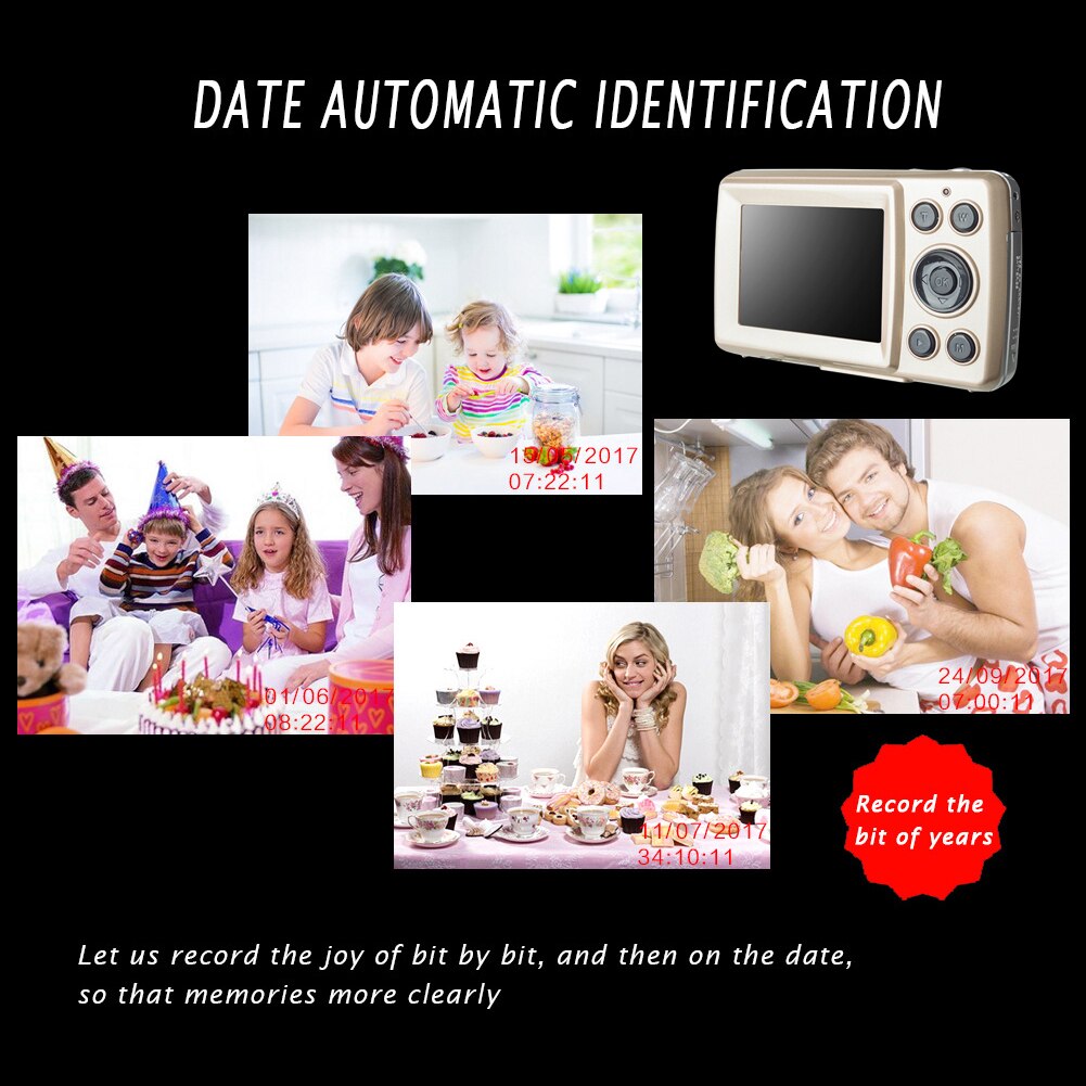 Video-opname Duurzaam Digitale Camera Mini Cam Draagbare 2.4 Inch Display Schieten Huis Dazzling Flash Binnenlandse 16MP Zoom