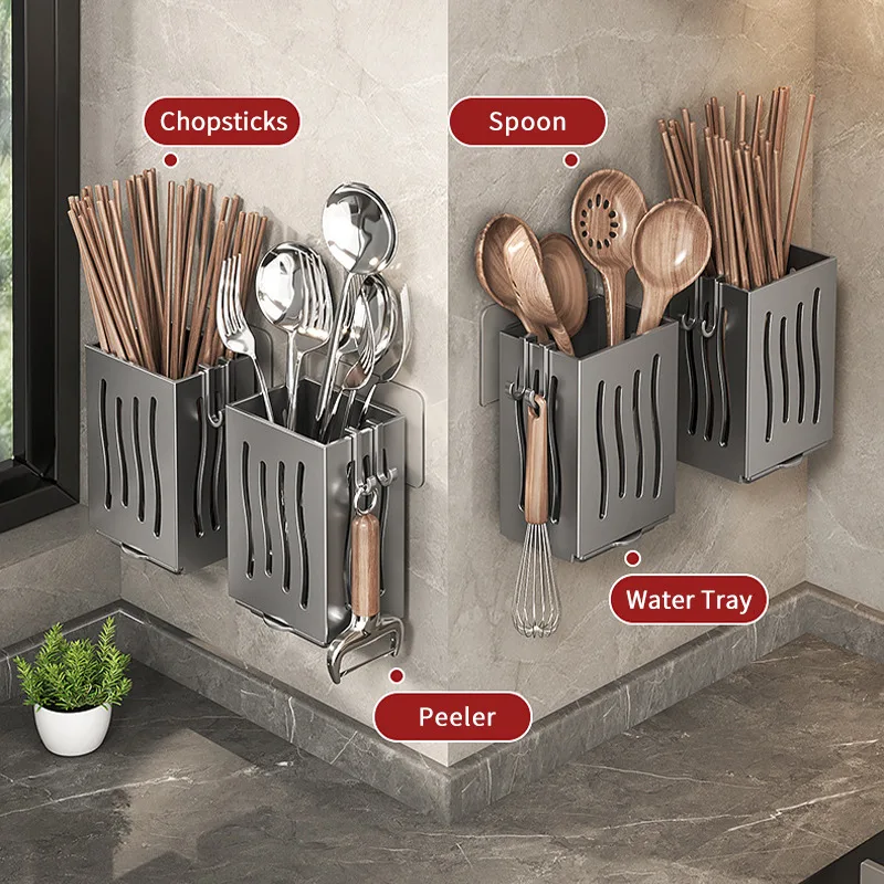 Küche Utensil Gestell Ablassen Essstäbchen Löffel Halfter Multifunktionale Geschirr Trocknen Gestell Küche Organisatoren Besteck Lagerung Boxen