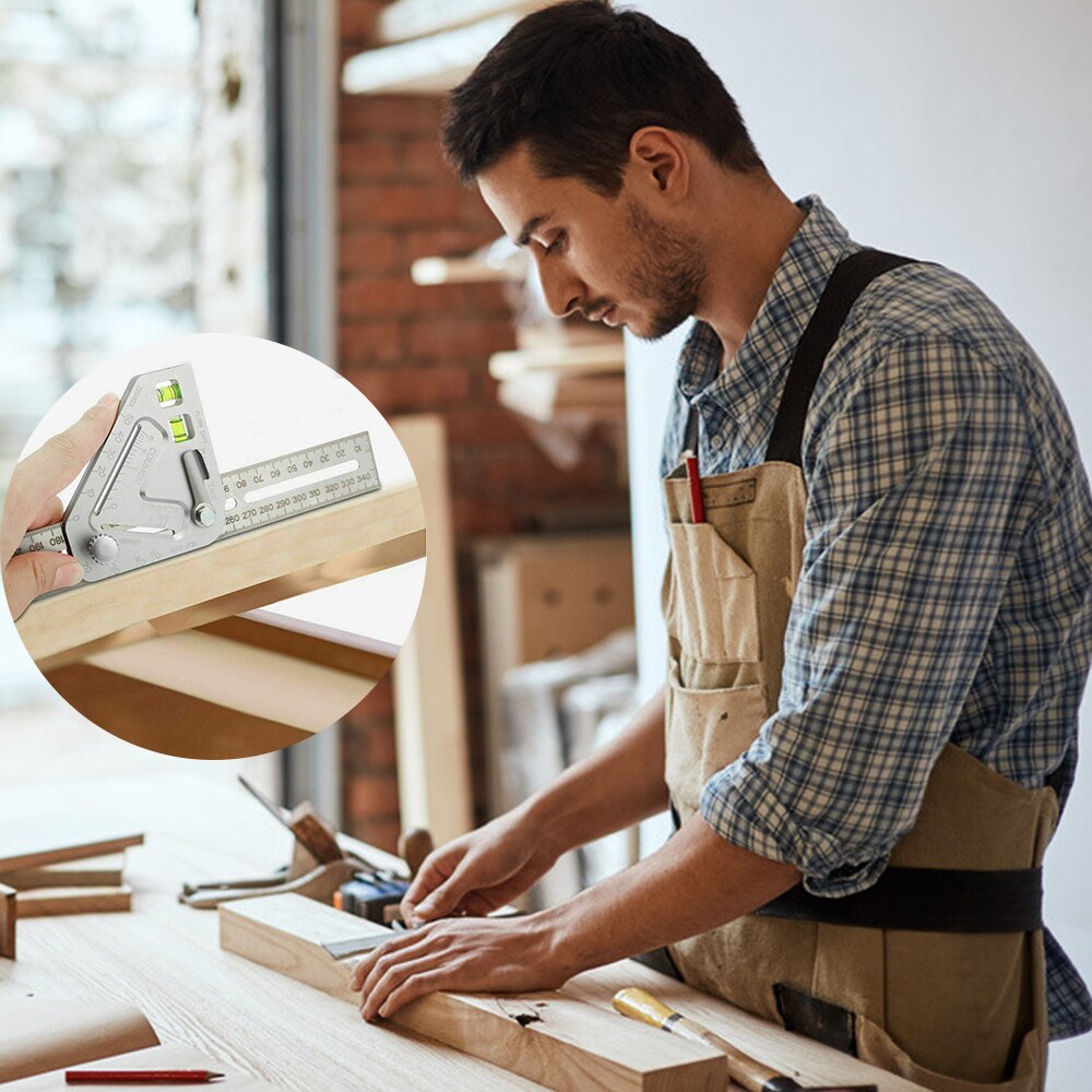 Triangular Ruler Woodworking Measuring Triangle Ruler Angle Tool Multifunctional Level Ruler Woodworking Triangle Ruler