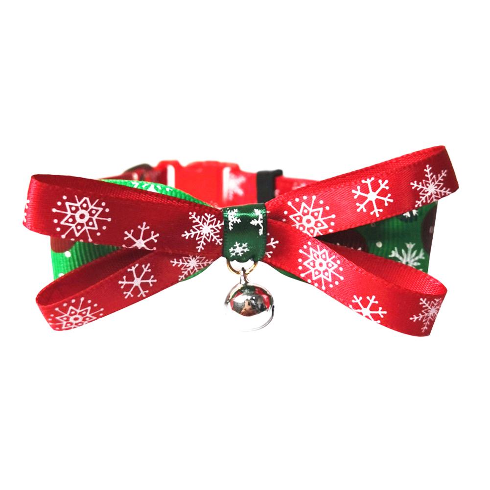 Kerstmis Kat Halsband Strikje Verstelbare Bell Neck Strap Dierbenodigdheden Verstelbare Strik Hals Strapmat Nylon